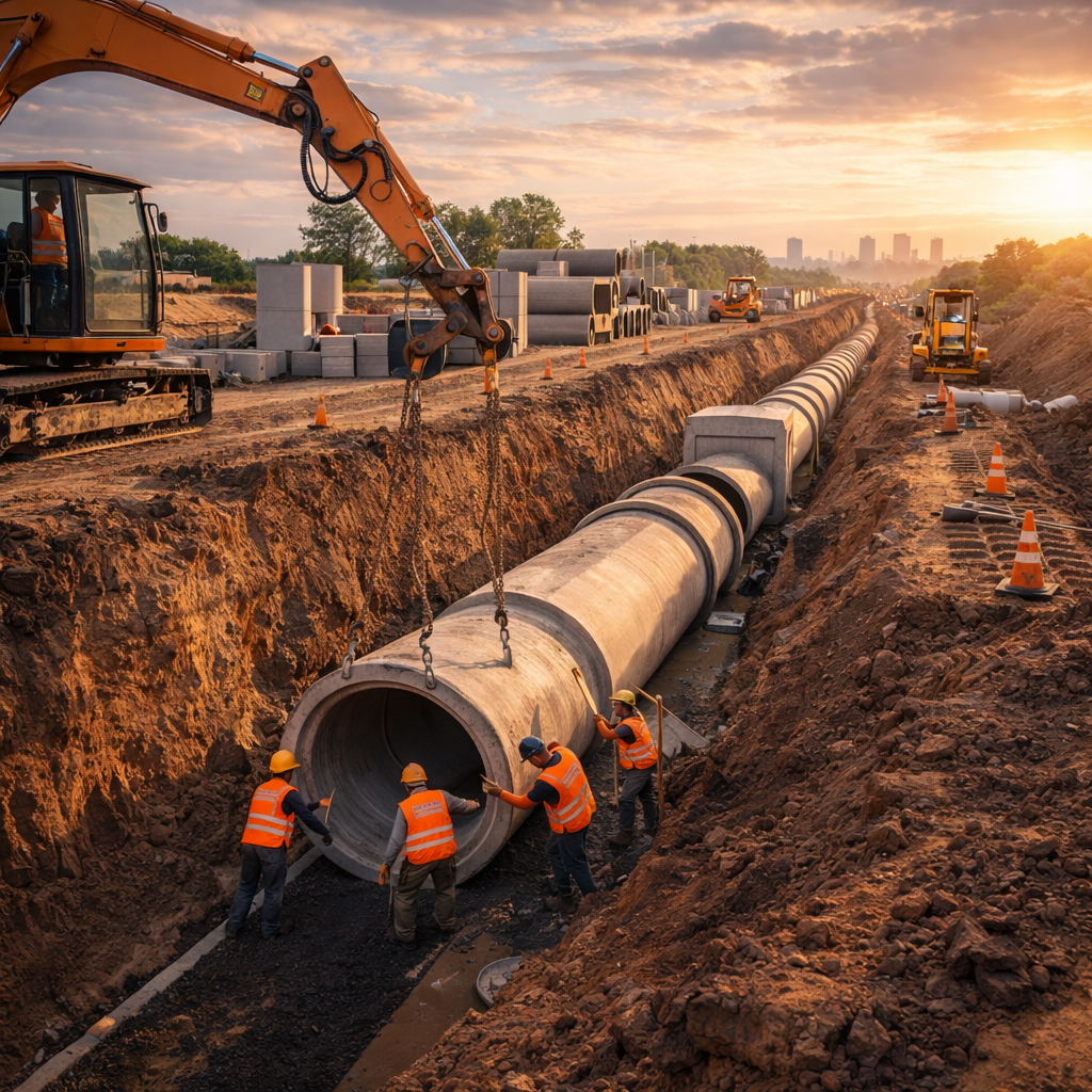 Drainage & Sewer Line Construction
