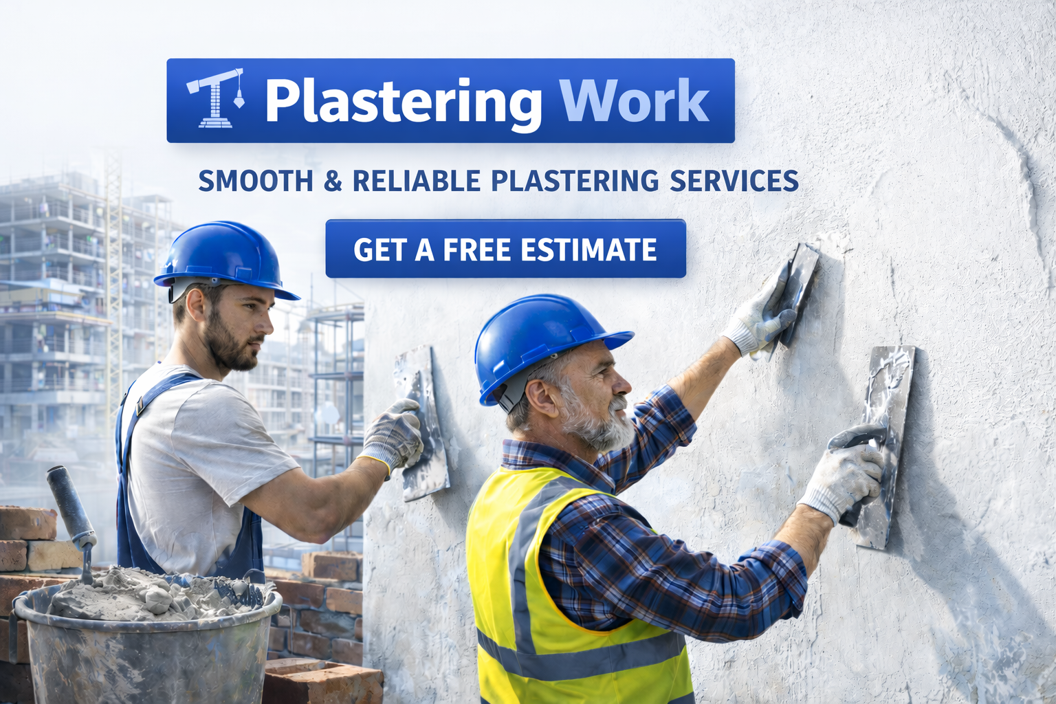 Plastering work services for smooth wall finishing - Vakratund Group